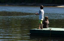 Fishing on deck